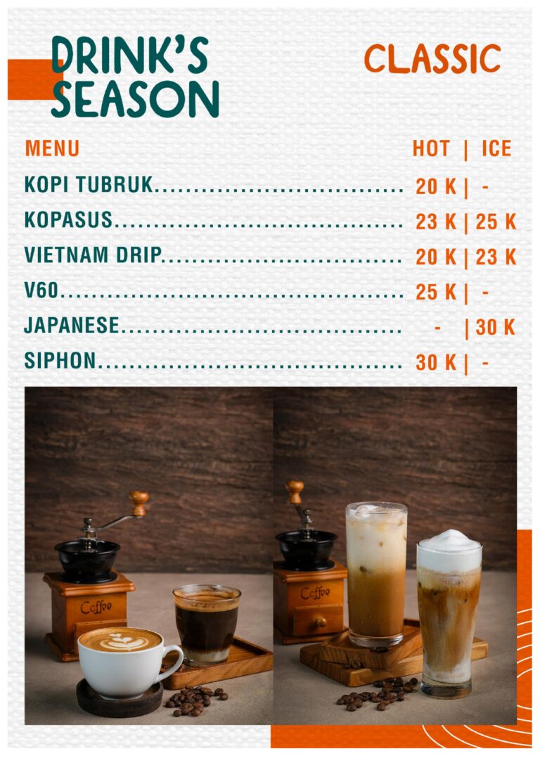 Kopi V60 Vietnam Drip Siphon menu kopi cafe Guci Garden